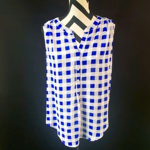 Stitch Fix | Pixley | Henley Blouse Blue Gingham